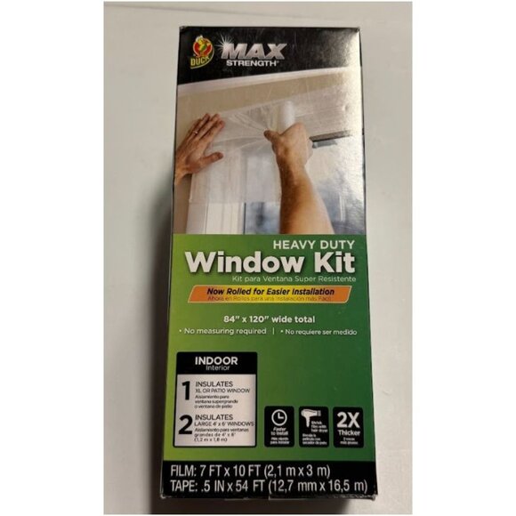 Duck 84" x 120" Max Strength Indoor Window Film Insulation Kit - Picture 1 of 10